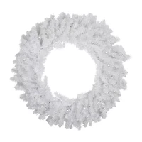 Northlight Pre-Lit Led White Canadian Pine 30-Inch Clear Lights Wreath