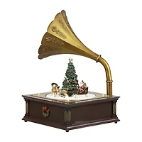 Northlight Led Lighted And Musical Gramophone Animated - 14in Plays Music Christmas Tabletop Decor