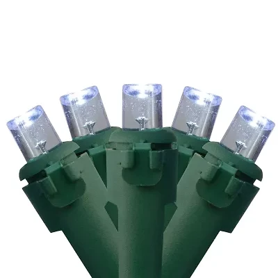 Northlight 300 Pure White Led - 74.75 Ft Green Wire String Lights