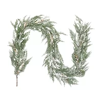 Northlight Real Touch™ Flocked Cedar Pine - 10ft - Unlit Christmas Indoor Garland