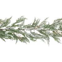 Northlight Real Touch™ Flocked Cedar Pine - 10ft - Unlit Christmas Indoor Garland