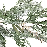 Northlight Real Touch™ Flocked Cedar Pine - 10ft - Unlit Christmas Indoor Garland