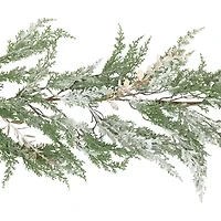 Northlight Real Touch™ Flocked Cedar Pine - 10ft - Unlit Christmas Indoor Garland