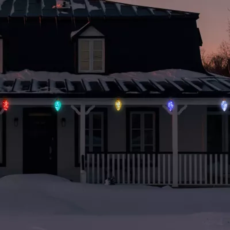 Northlight Led Jumbo C9 Style Commercial - 12ft - Multi-Color - Black Wire - 5ct String Lights