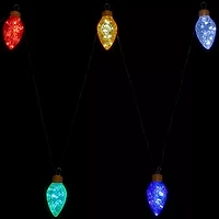 Northlight Led Jumbo C9 Style Commercial - 12ft - Multi-Color - Black Wire - 5ct String Lights