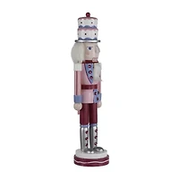 Northlight Cake King Figure - 15in - Pink And Blue Wood Christmas Nutcracker