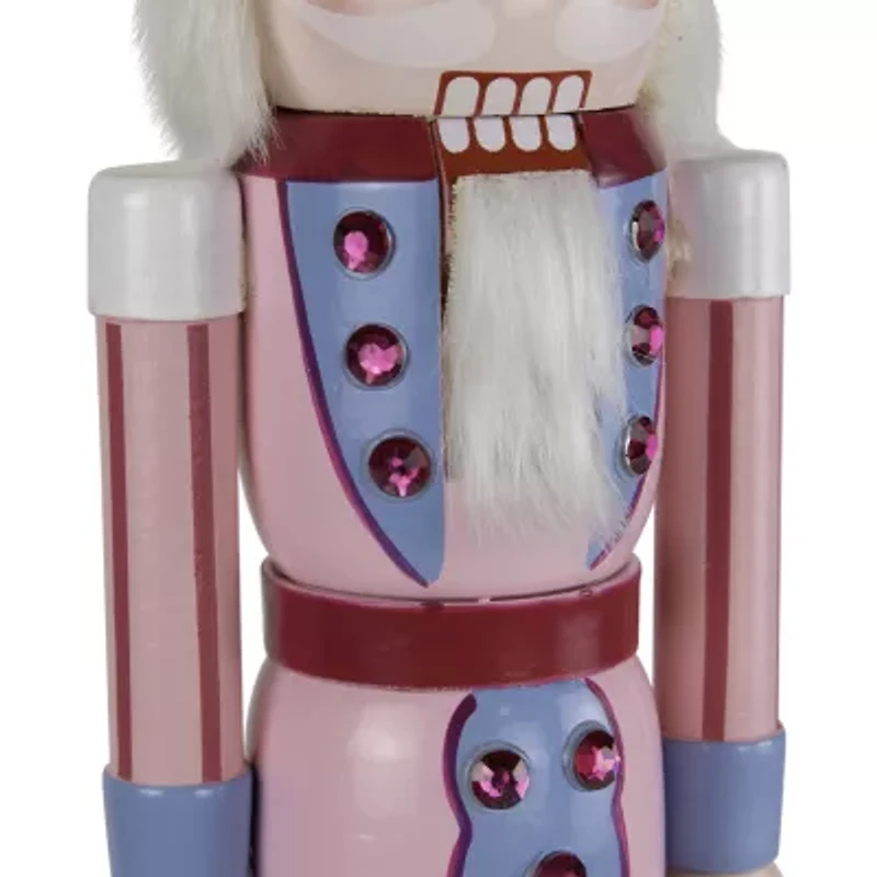 Northlight Cake King Figure - 15in - Pink And Blue Wood Christmas Nutcracker