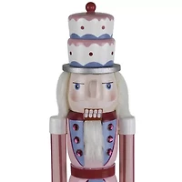 Northlight Cake King Figure - 15in - Pink And Blue Wood Christmas Nutcracker