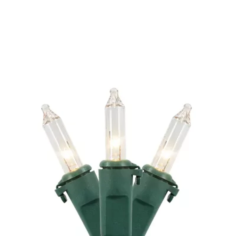 Northlight 300-Count Clear Mini - 61ft- Green Wire String Lights