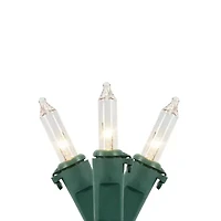 Northlight 300-Count Clear Mini - 61ft- Green Wire String Lights