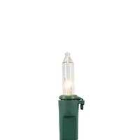 Northlight 300-Count Clear Mini - 61ft- Green Wire String Lights