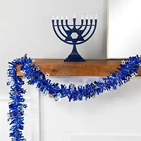 Northlight Star Of David Hanukkah - 50ft X 3.5in - Blue & Silver - Unlit Christmas Indoor Garland