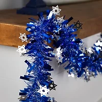 Northlight Star Of David Hanukkah - 50ft X 3.5in - Blue & Silver - Unlit Christmas Indoor Garland