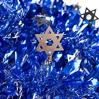 Northlight Star Of David Hanukkah - 50ft X 3.5in - Blue & Silver - Unlit Christmas Indoor Garland