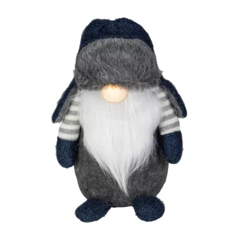 Northlight Led Lighted Standing Figure - 12.5in - Blue And Gray Christmas Gnome