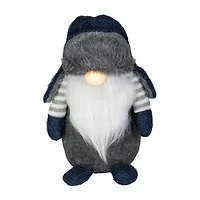 Northlight Led Lighted Standing Figure - 12.5in - Blue And Gray Christmas Gnome