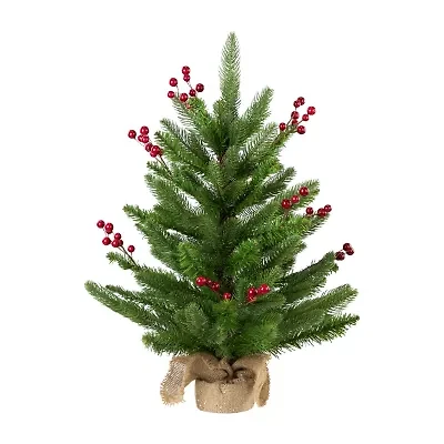 Northlight Real Touch™️ Potted Sarasota Pine Artificial - 24in - Unlit 2 Foot Pine Christmas Tree