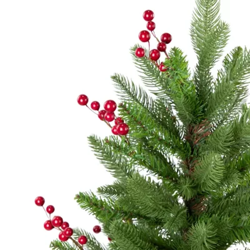 Northlight Real Touch™️ Potted Sarasota Pine Artificial - 24in - Unlit 2 Foot Pine Christmas Tree