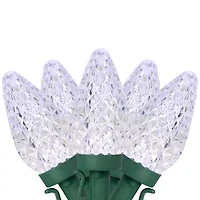 Northlight 100ct Pure White Faceted Led C9 - 67ft Green Wire String Lights