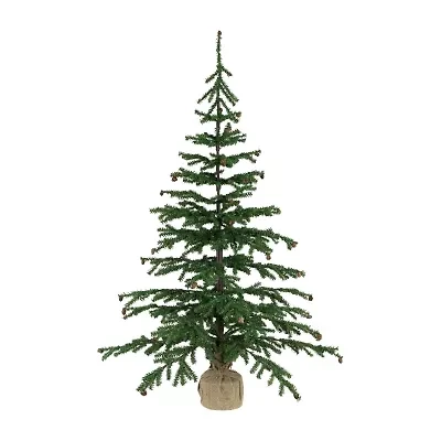 Northlight Medium With Pine Cones In Burlap Base Unlit 4 Foot Pine Christmas Tree