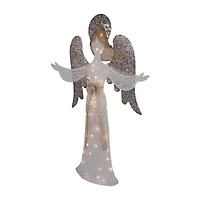 Northlight 49.25in Led Lighted White And Gold Angel Christmas Yard Art