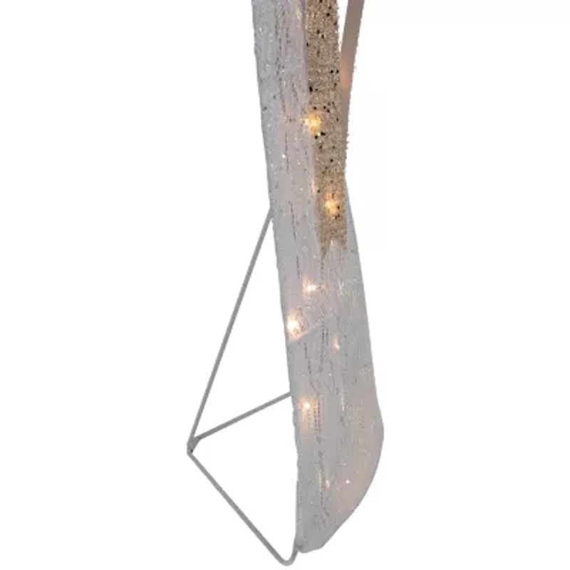 Northlight 49.25in Led Lighted White And Gold Angel Christmas Yard Art