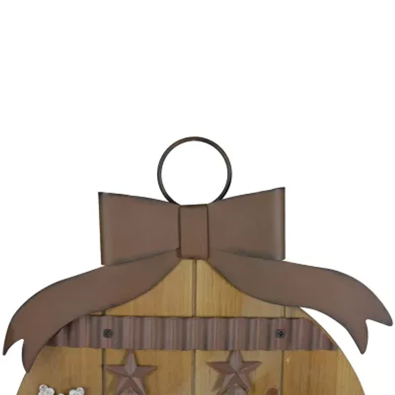 Northlight Rustic Trees And Snowflakes - 17.5in Wall Sign