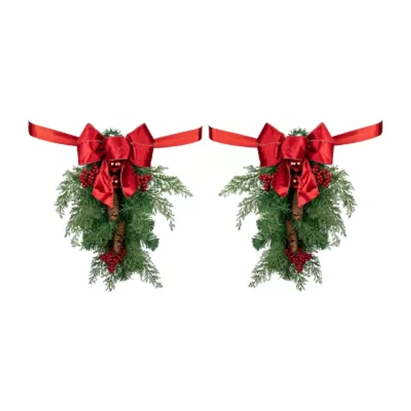 Northlight Set Of 2 Mixed Cedar And Pine Swag