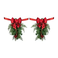Northlight Set Of 2 Mixed Cedar And Pine Swag