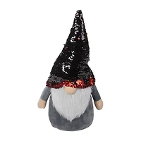 Northlight Flip Sequin Hat Figure - 18in - Red And Gray Christmas Gnome