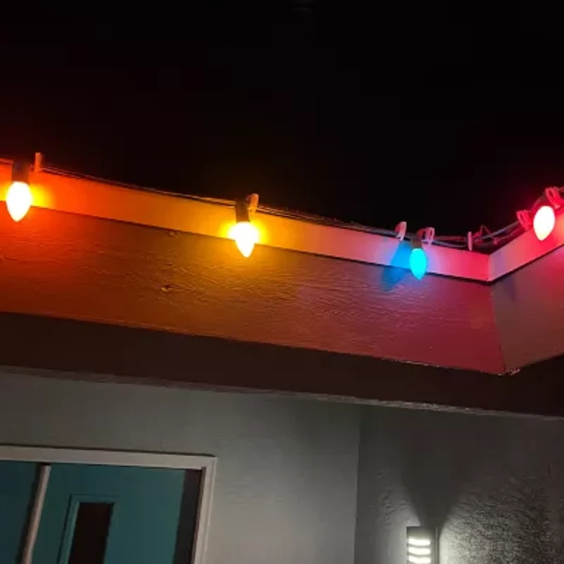 Northlight Set Of 25 Opaque Vibrant Multi-Color C9 24ft Green Wire String Lights