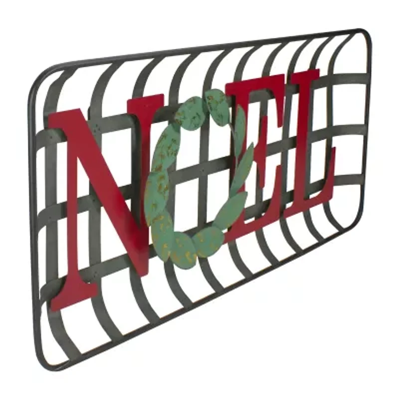 Northlight 30" "Noel" Rustic Tobacco Basket Christmas Tabletop Decor