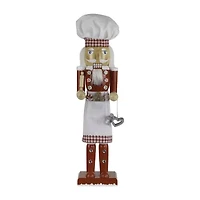 Northlight Baker With Rolling Pin Figure - 15in - White And Red Wood Christmas Nutcracker