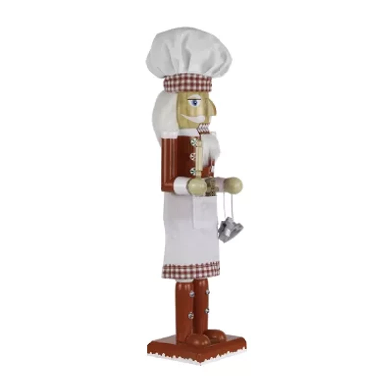 Northlight Baker With Rolling Pin Figure - 15in - White And Red Wood Christmas Nutcracker