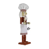 Northlight Baker With Rolling Pin Figure - 15in - White And Red Wood Christmas Nutcracker