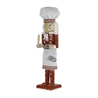 Northlight Baker With Rolling Pin Figure - 15in - White And Red Wood Christmas Nutcracker