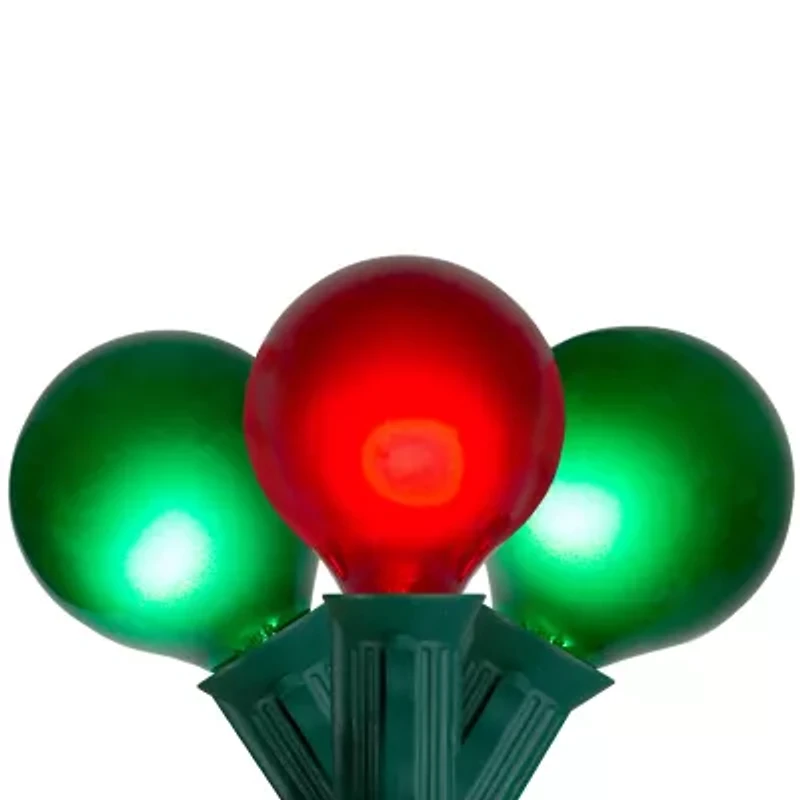 Northlight 15-Count Red And Green G50 13.5 Ft Green Wire String Lights