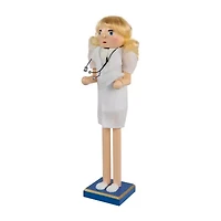 Northlight Nurse With Stethoscope Wooden - 15in Wood Christmas Nutcracker