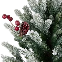 Northlight Real Touch™️ Potted Flocked Mini Fir Pine - 25in - Unlit 2 Foot Flocked Pine Christmas Tree