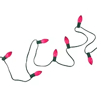 Northlight 25-Count Opaque Fuchsia Pink C9 24ft Green Wire String Lights