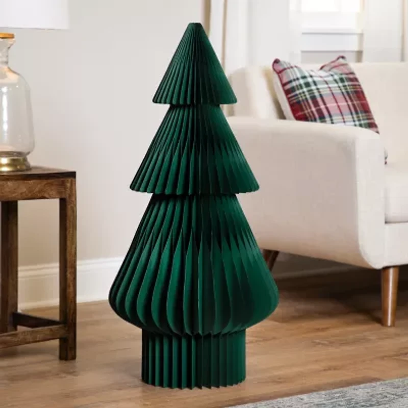 Northlight Accordion Honeycomb Foldable Paper - 3ft - Dark Green 3 Foot Christmas Tree