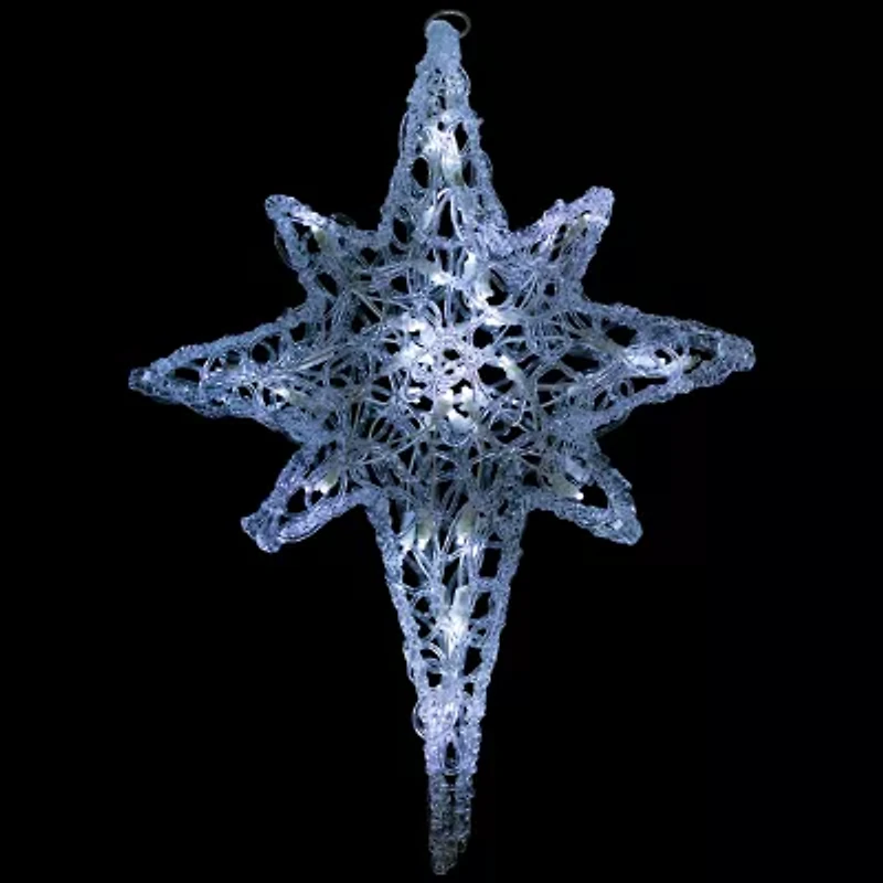 Northlight 24in Pure White Led Twinkle Bethlehem Star Christmas Window Decor