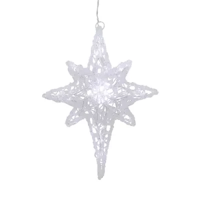 Northlight 24in Pure White Led Twinkle Bethlehem Star Christmas Window Decor