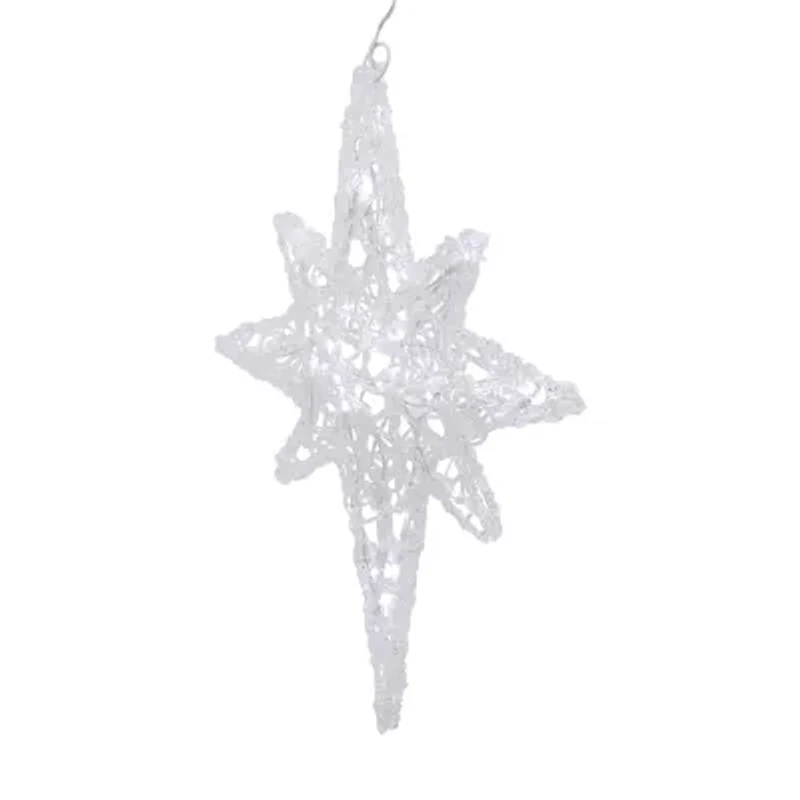 Northlight 24in Pure White Led Twinkle Bethlehem Star Christmas Window Decor