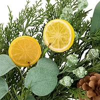 Northlight Real Touch™️ Cypress Lemon And Eucalyptus - 22in - Unlit Wreath