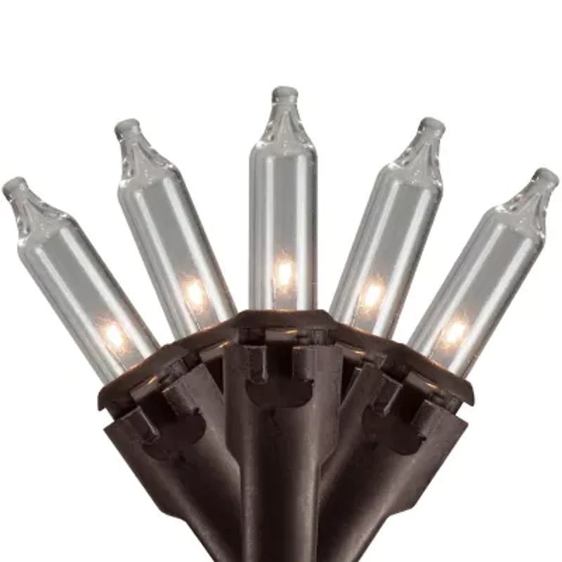 Northlight 300-Count Clear Mini 149.6ft Brown Wire String Lights