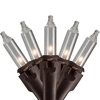 Northlight 300-Count Clear Mini 149.6ft Brown Wire String Lights