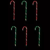 Northlight Lighted Candy Cane Pathway Markers - 28in - Green