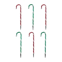 Northlight Lighted Candy Cane Pathway Markers - 28in - Green