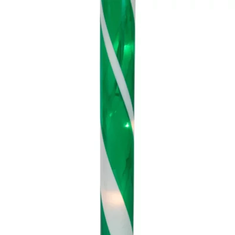 Northlight Lighted Candy Cane Pathway Markers - 28in - Green